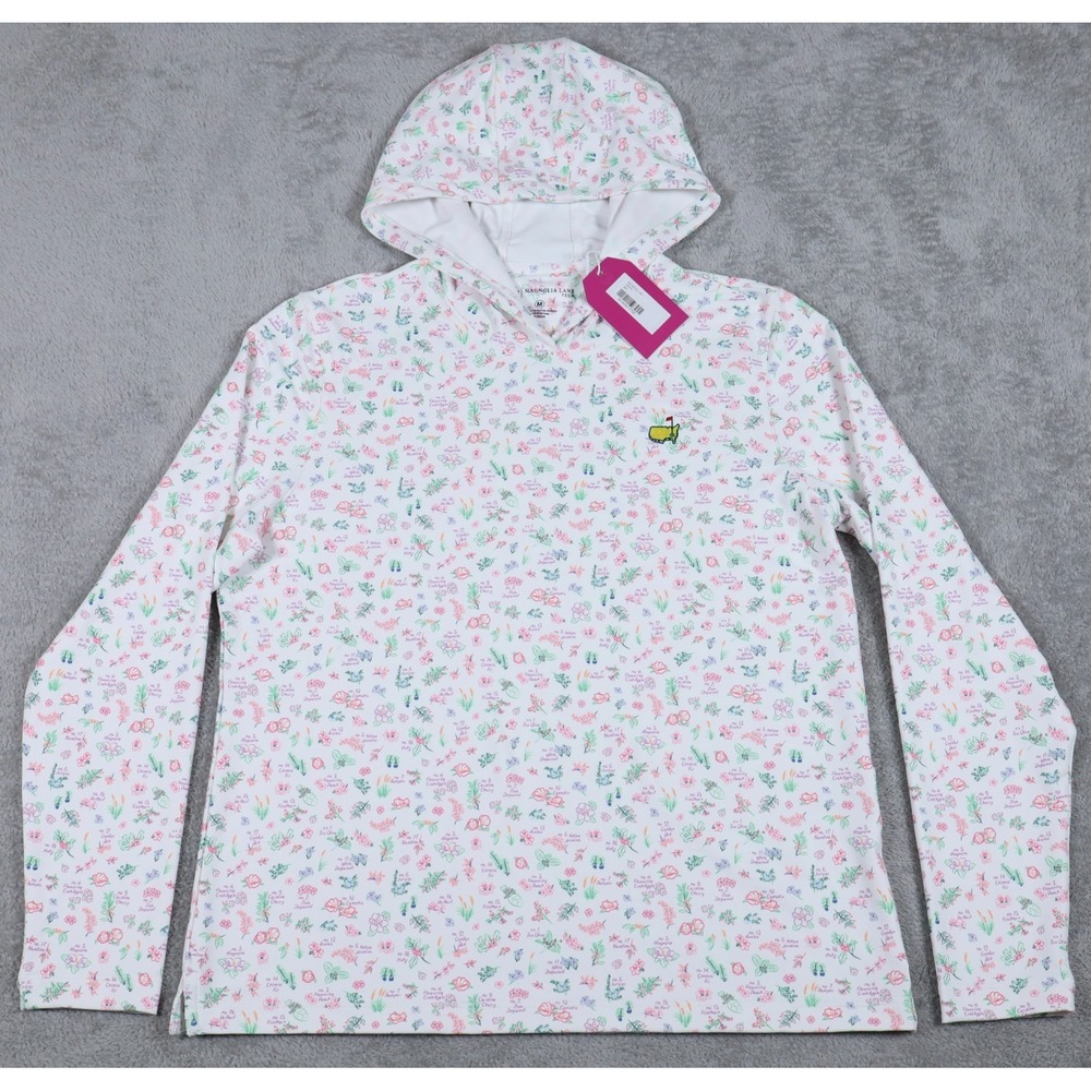 2026 Masters Magnolia Lane Hooded Shirt Womens Medium Floral Flower Pullover NWT